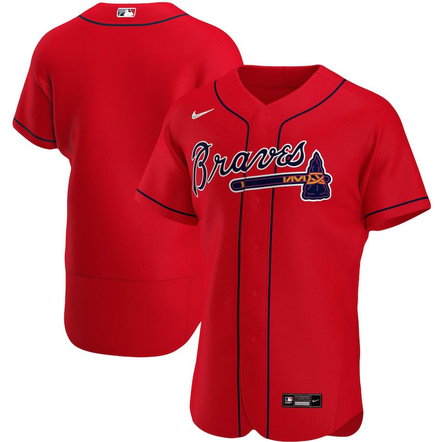 Mens Atlanta Braves Nike Red Alternate Authentic Team MLB Jerseys->atlanta braves->MLB Jersey